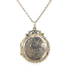 Edwardian 9ct Gold Engraved Swallow Antique Locket