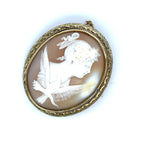 Victorian Carved Shell Cameo Of Aphrodite
