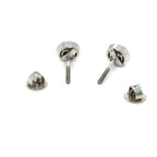 Vintage Platinum and Diamond Old European Cut Ear Studs