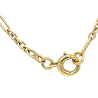 Edwardian Antique Gold and Pearl Trombone Linked Necklace 18ct Gold