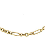 Edwardian Antique Gold and Pearl Trombone Linked Necklace 18ct Gold