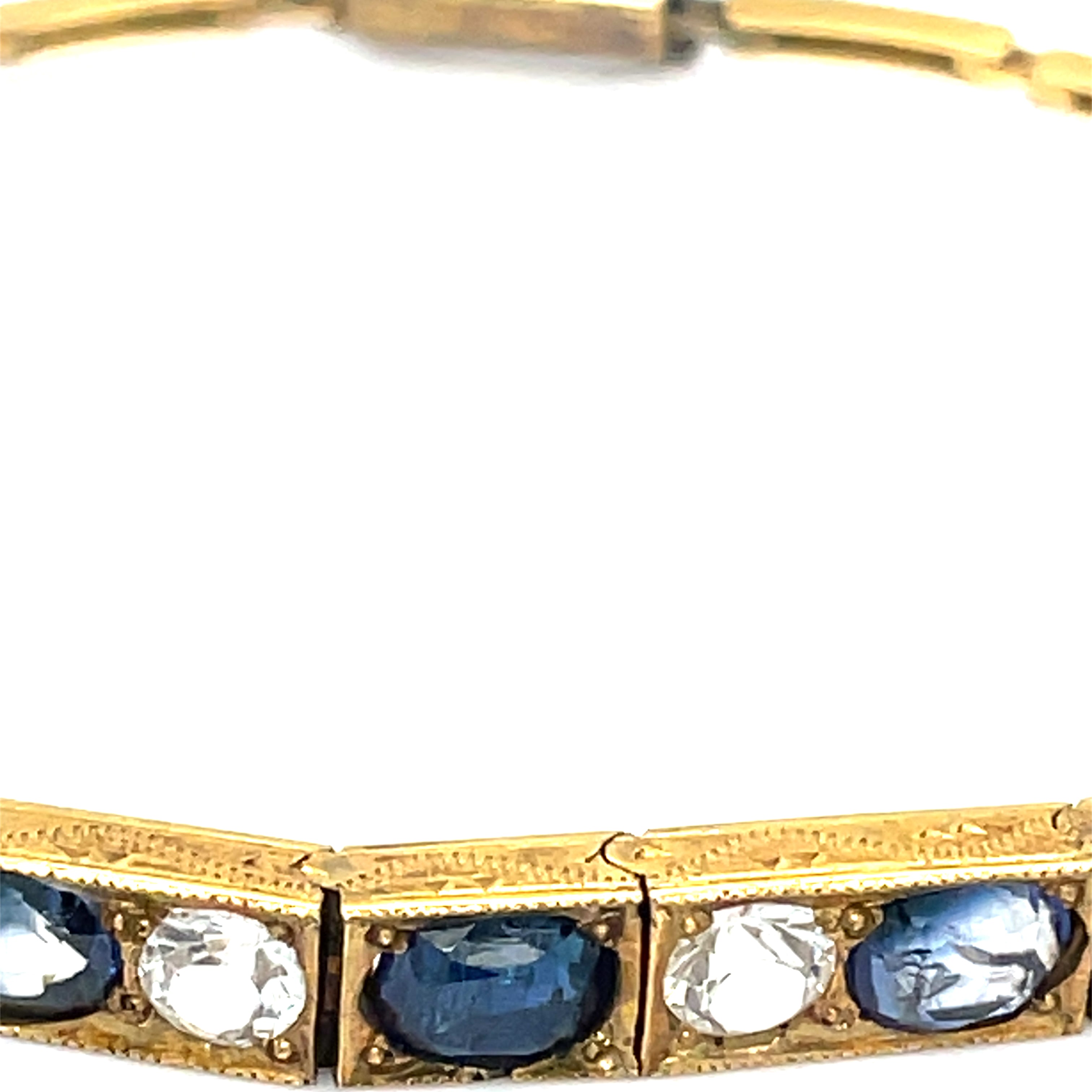 Antique Edwardian Sapphire Line Bracelet