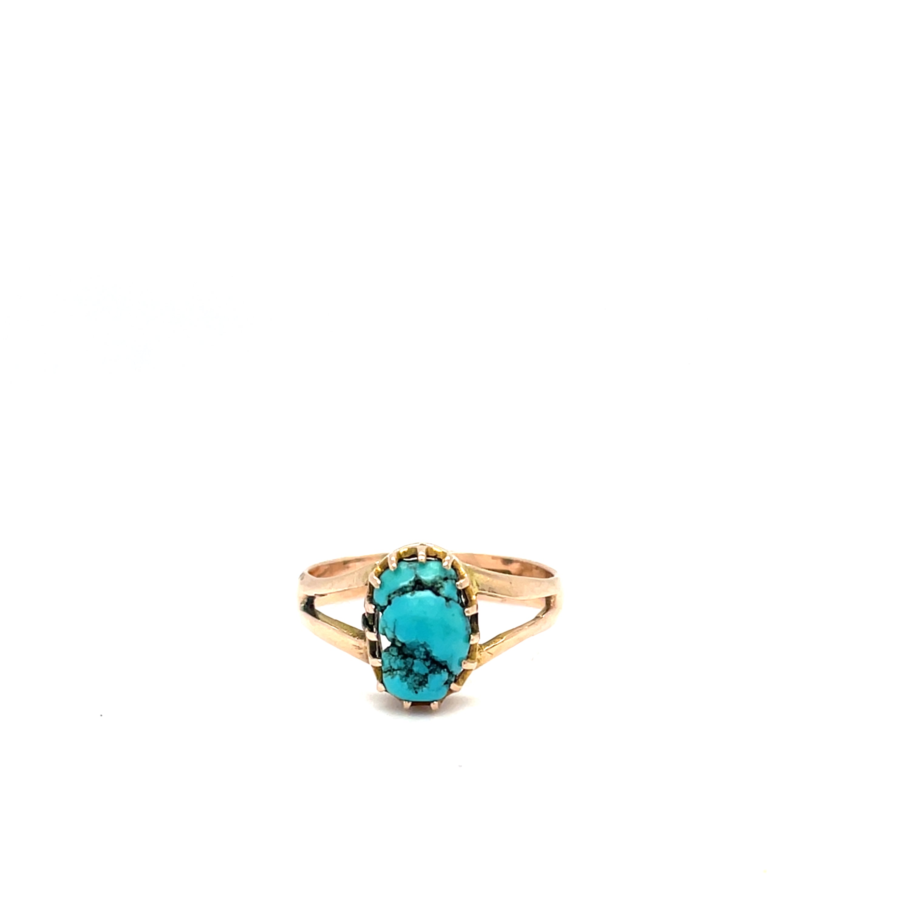 Antique 15ct Gold Turquoise Edwardian Ring