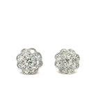 Edwardian Old Cut Diamond Flowerhead Earrings