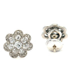 Diamond Flowerhead Platinum Early 20th Century Earrings