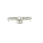 1920s Platinum and Diamond Solitaire Old Cut Ring