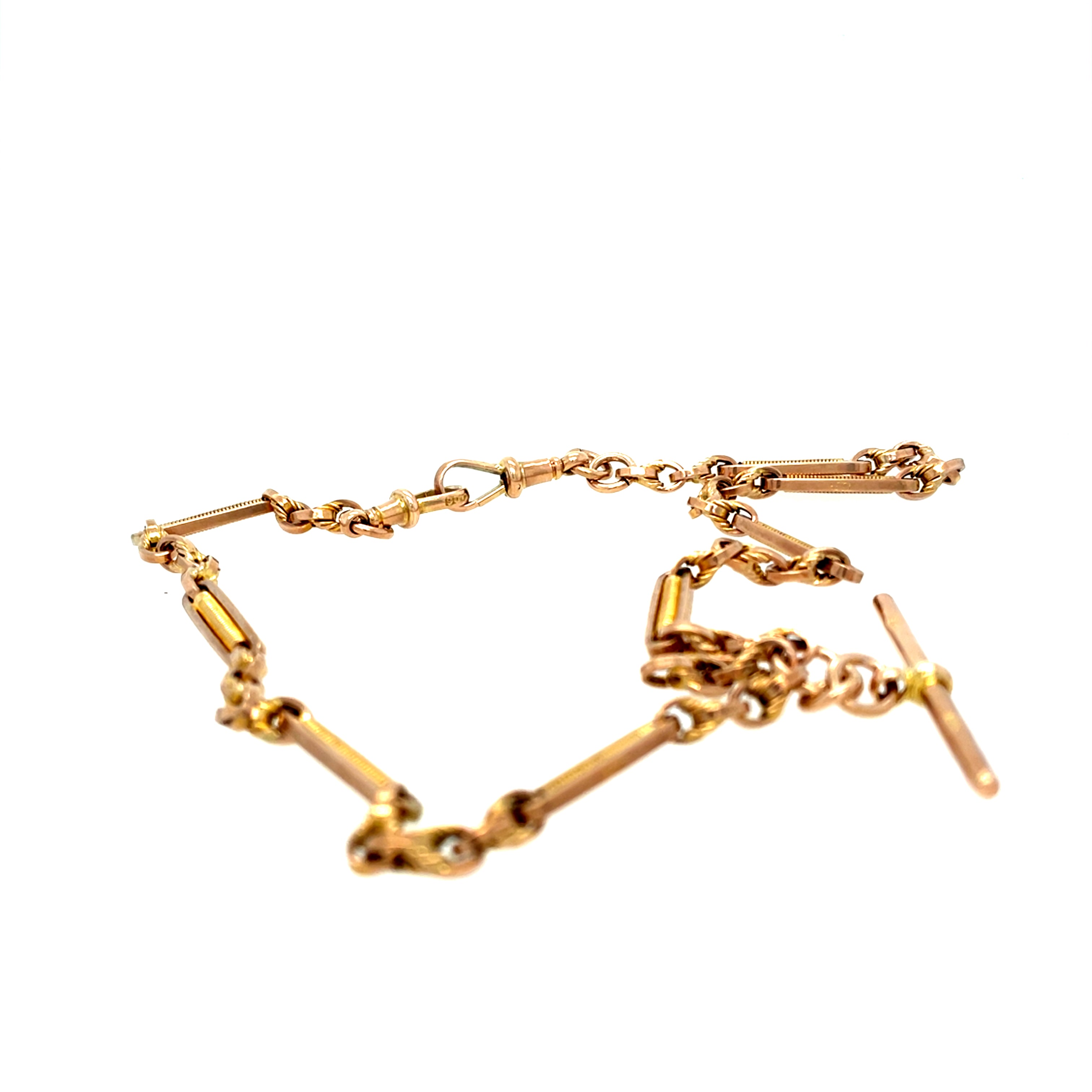 Antique Gold Vintage Albert Watch Chain Necklace
