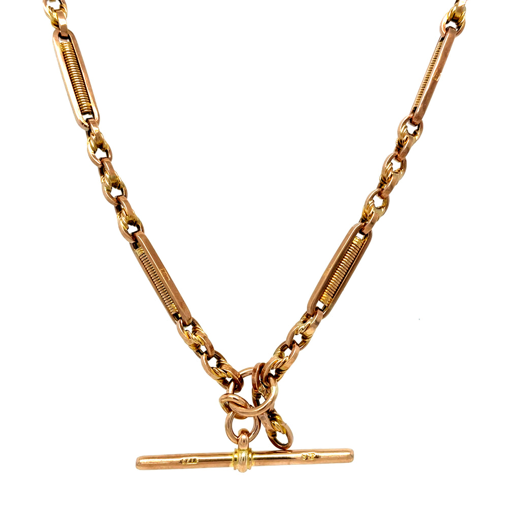 Antique Gold Vintage Albert Watch Chain Necklace