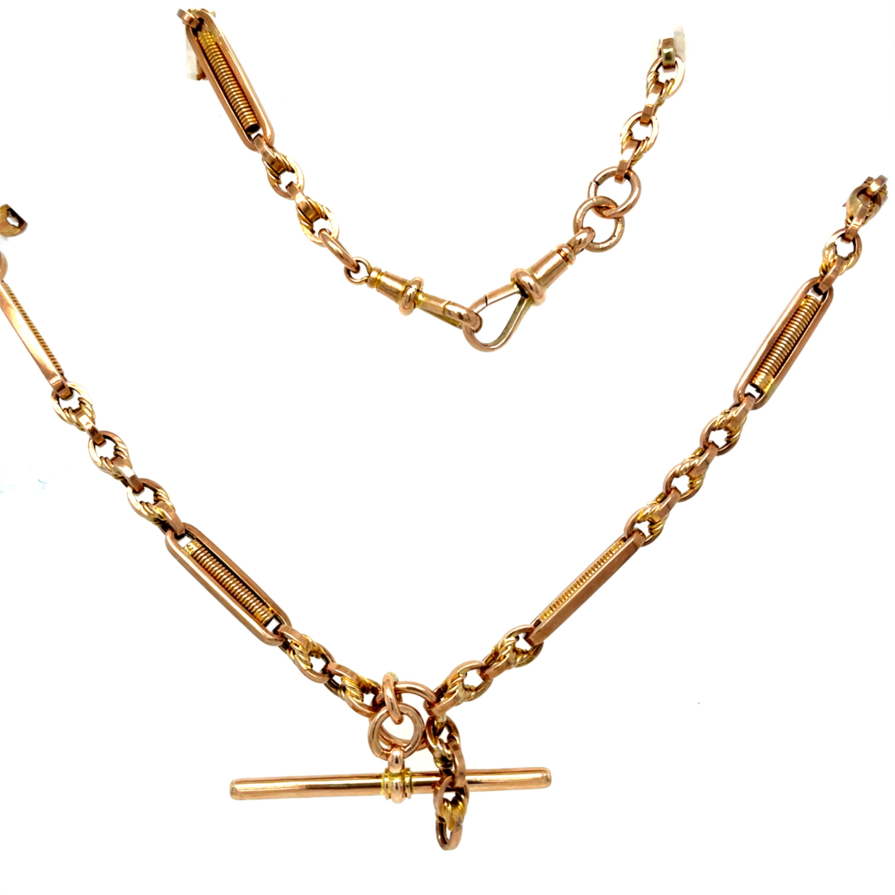 Antique Gold Vintage Albert Watch Chain Necklace