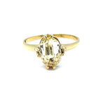 Vintage Natural Ceylon Yellow Sapphire 18ct Gold Ring
