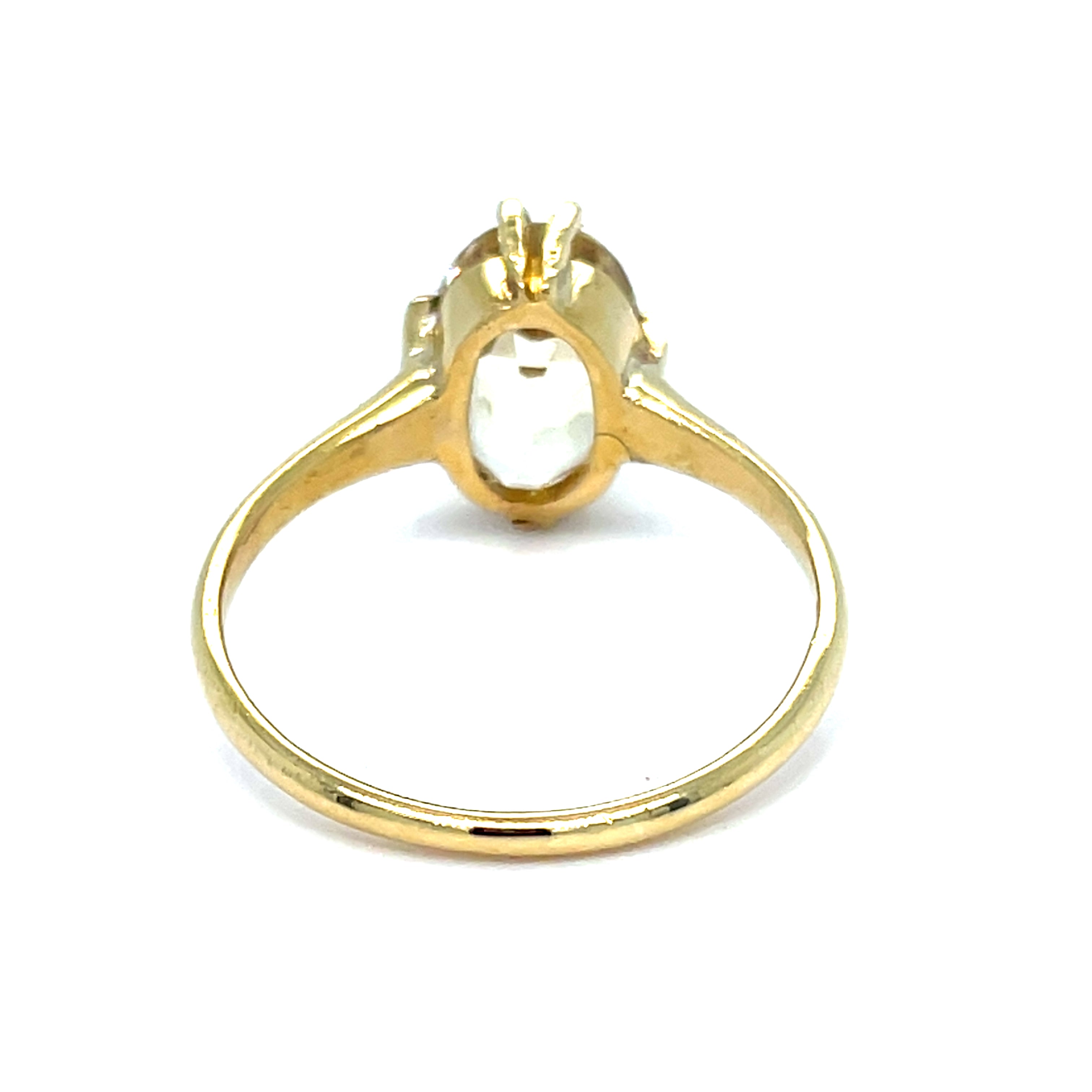 Vintage Natural Ceylon Yellow Sapphire 18ct Gold Ring
