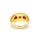 Edwardian Ruby and Diamond Gypsy Ring 18ct Gold