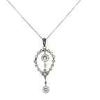 Edwardian Diamond Filigree Pendant