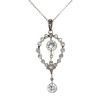 Edwardian Diamond Filigree Pendant