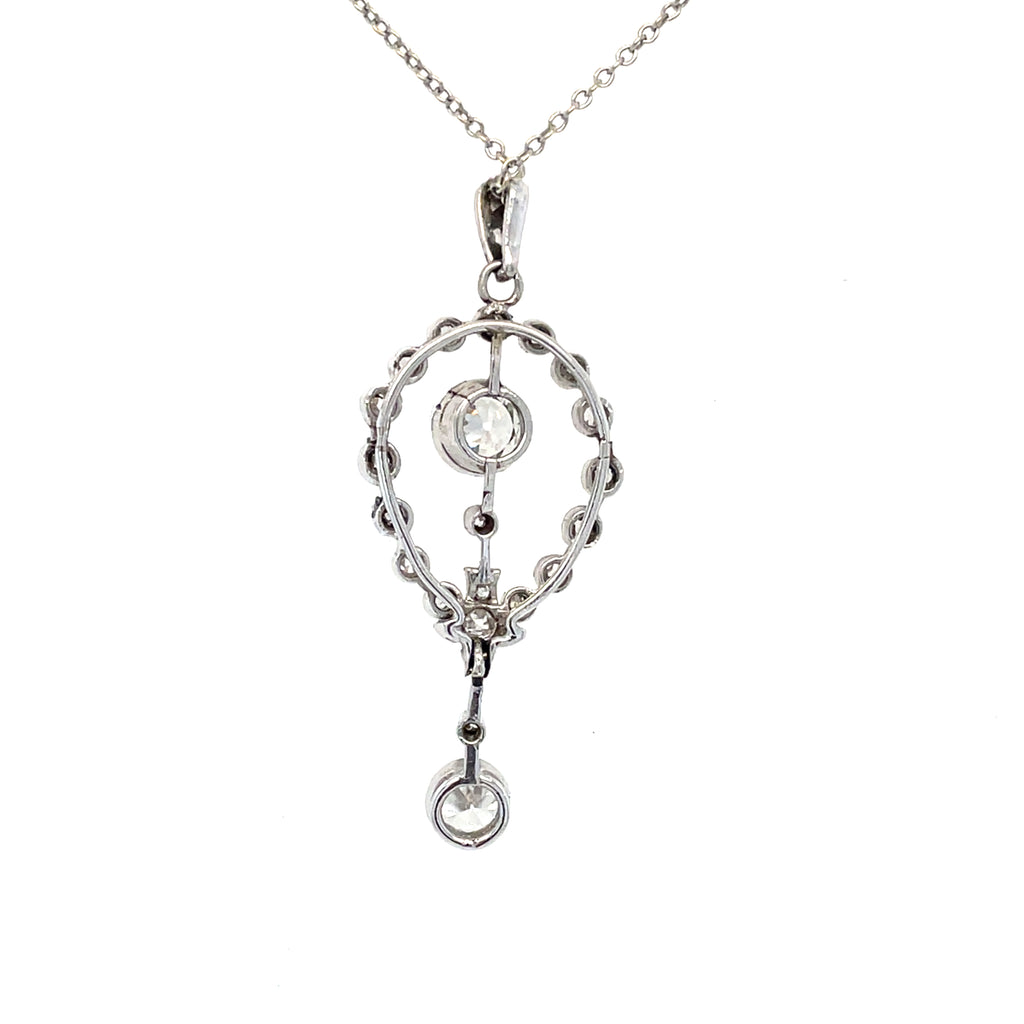 Edwardian Diamond Filigree Pendant