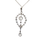 Edwardian Diamond Filigree Pendant