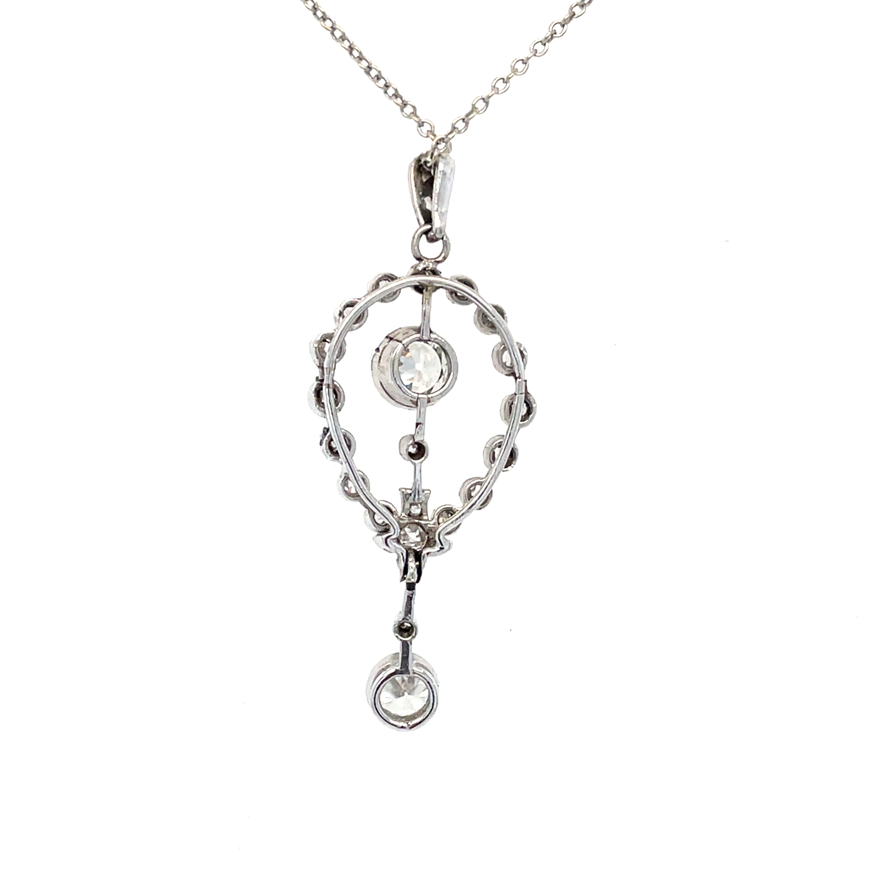 Edwardian Diamond Filigree Pendant