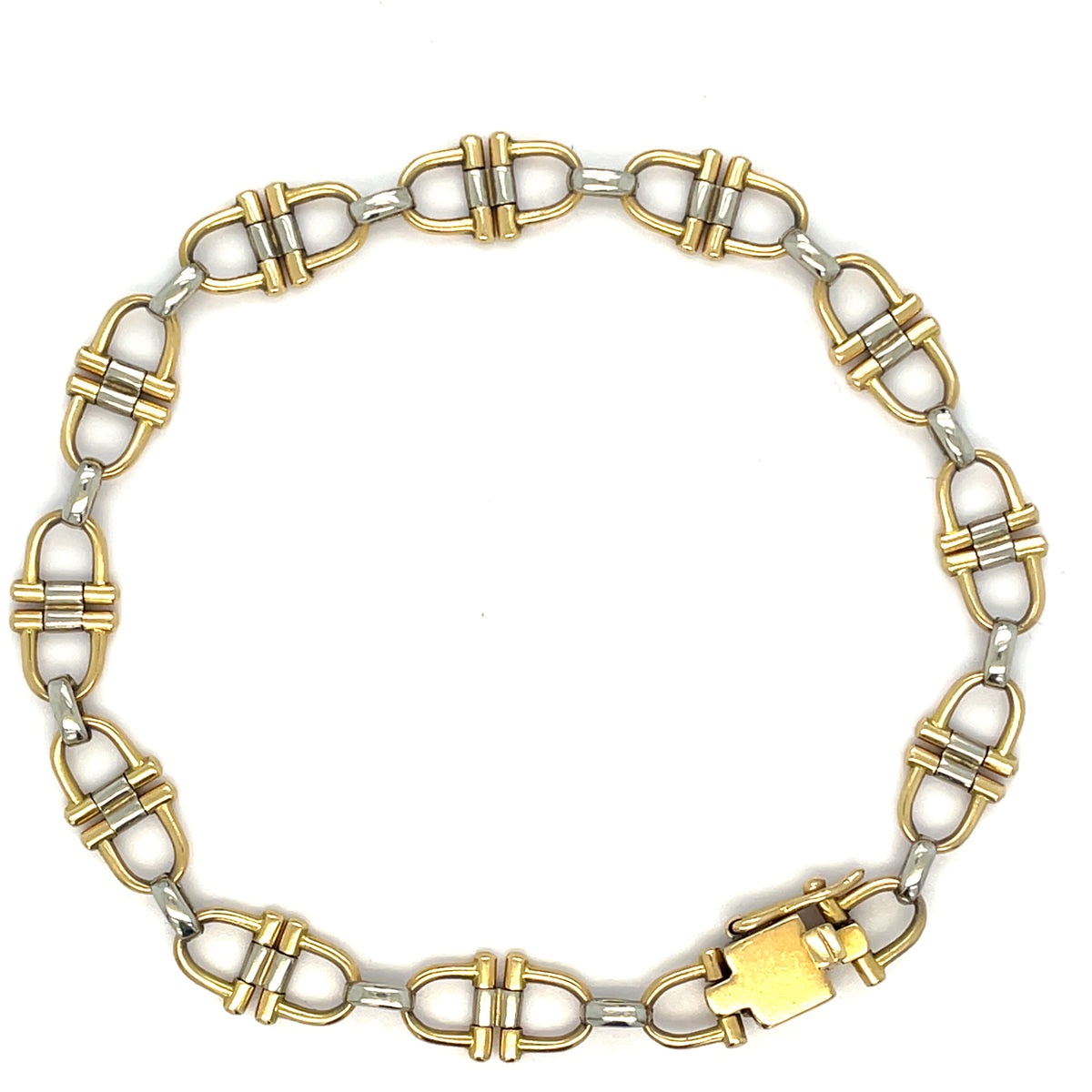 Cartier 18ct Gold Link Bracelet with Padlock Clasp