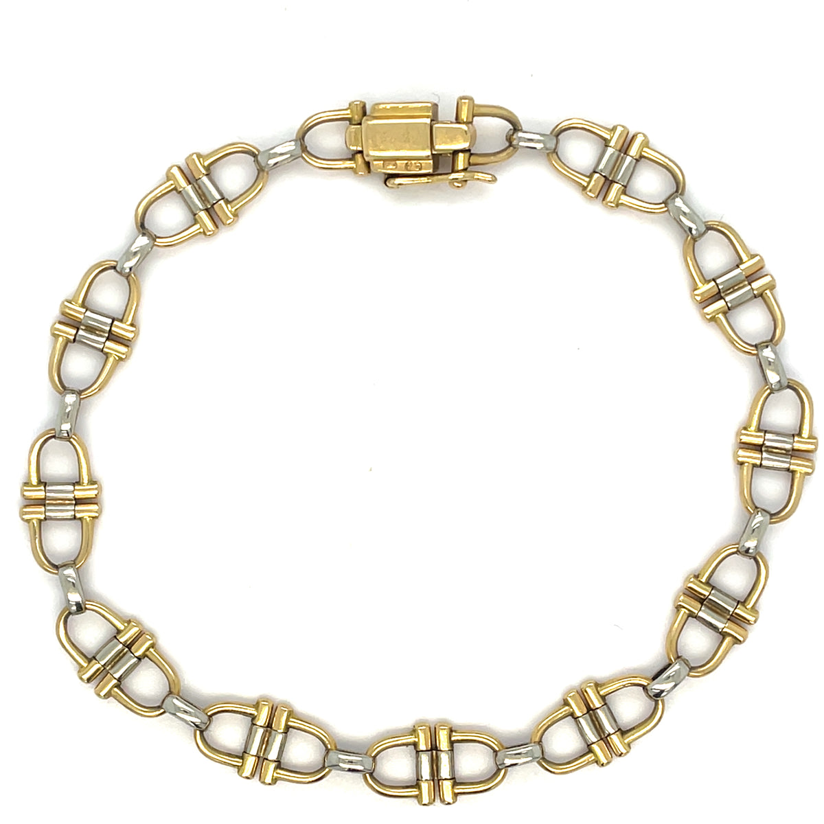 Cartier 18ct Gold Link Bracelet with Padlock Clasp