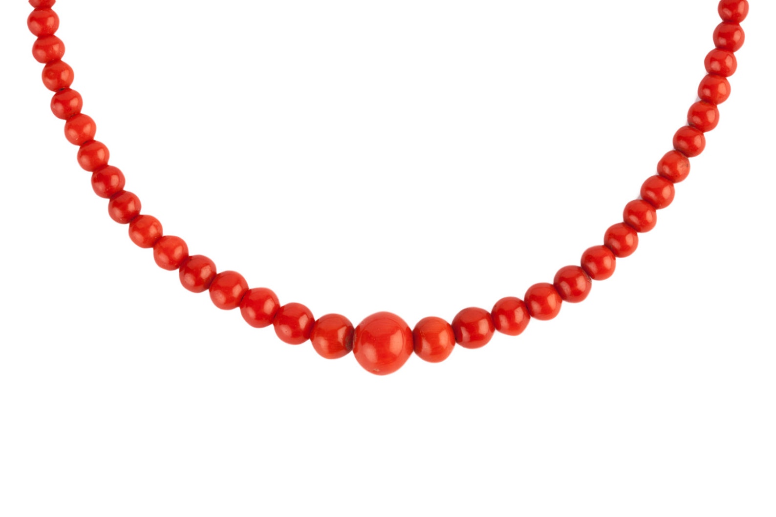 Antique Scillian Coral Necklace