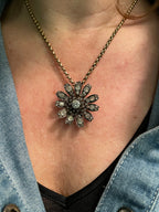 Antique Victorian Diamond Flowerhead Pendant