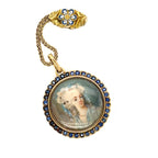 Antique Sapphire Portrait Locket