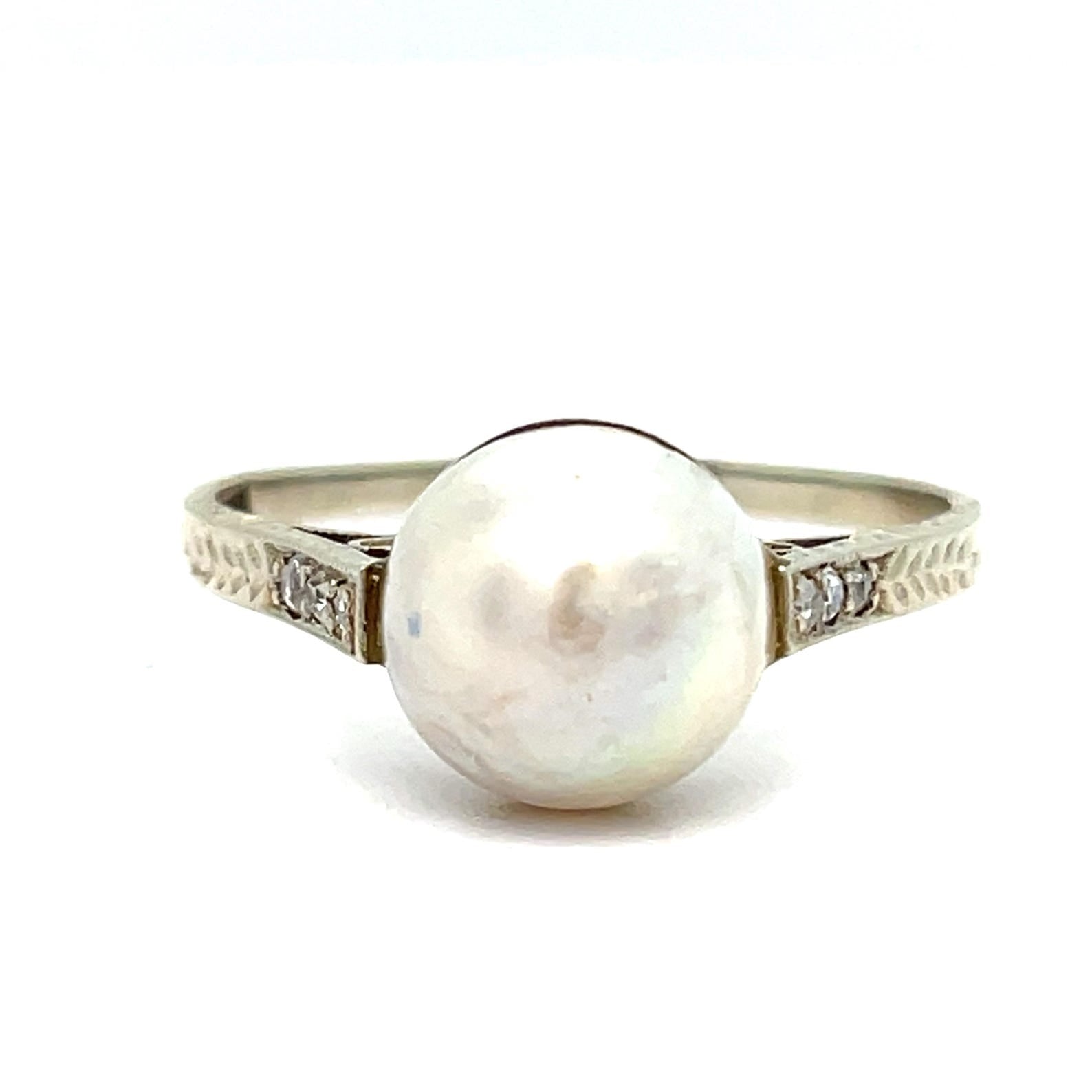 Antique Saltwater Pearl Ring