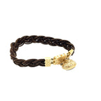 Antique Plaited 15ct Gold Memorial Heart Bracelet