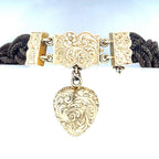 Antique Plaited 15ct Gold Memorial Heart Bracelet