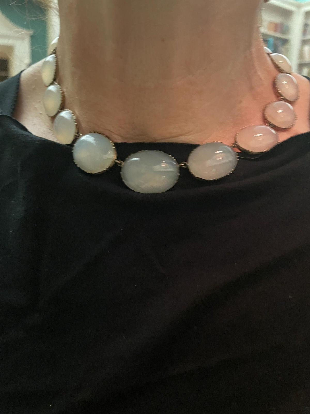 Georgian Agate 9ct Gold Riviere Necklace