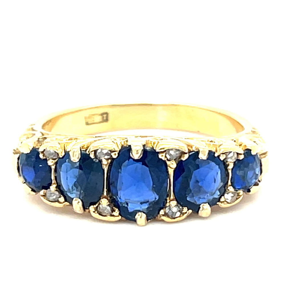 Victorian Sapphire and Diamond 18ct Gold Ring