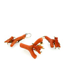 Antique Victorian Coral Fly Earrings and Brooch