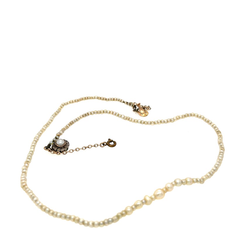 Antique Victorian Natural Pearl Necklace