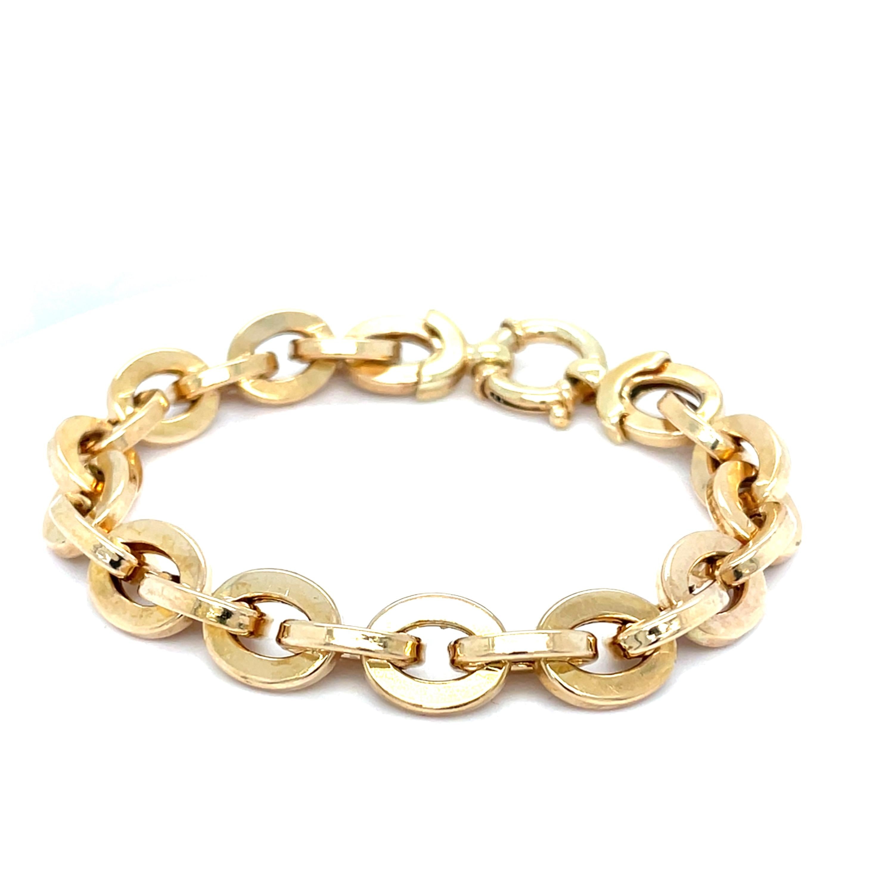 Vintage Gold 9k Chunky Link Bracelet