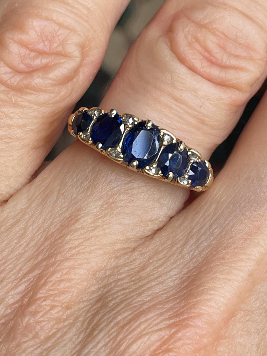 Victorian Sapphire and Diamond 18ct Gold Ring
