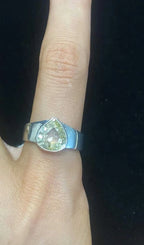 1.2ct Pear Shaped Natural Yellow Diamond Solitaire ring