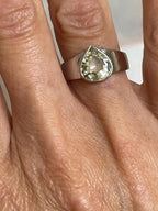 1.2ct Pear Shaped Natural Yellow Diamond Solitaire ring