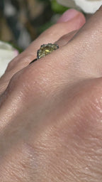 Beautiful Yellow Sapphire Foil Back 18k Gold Ring