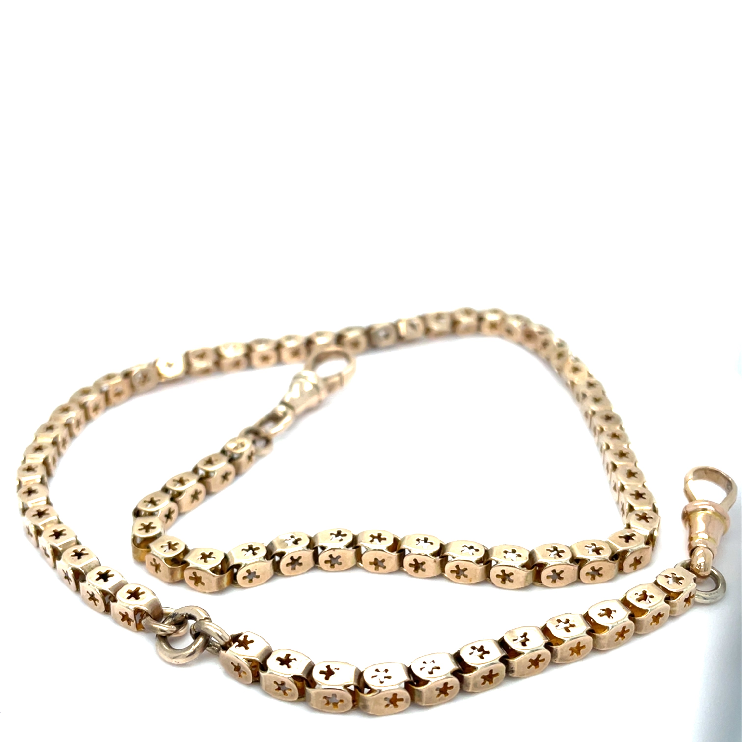 Antique Gold 9ct Victorian Star Link Chain