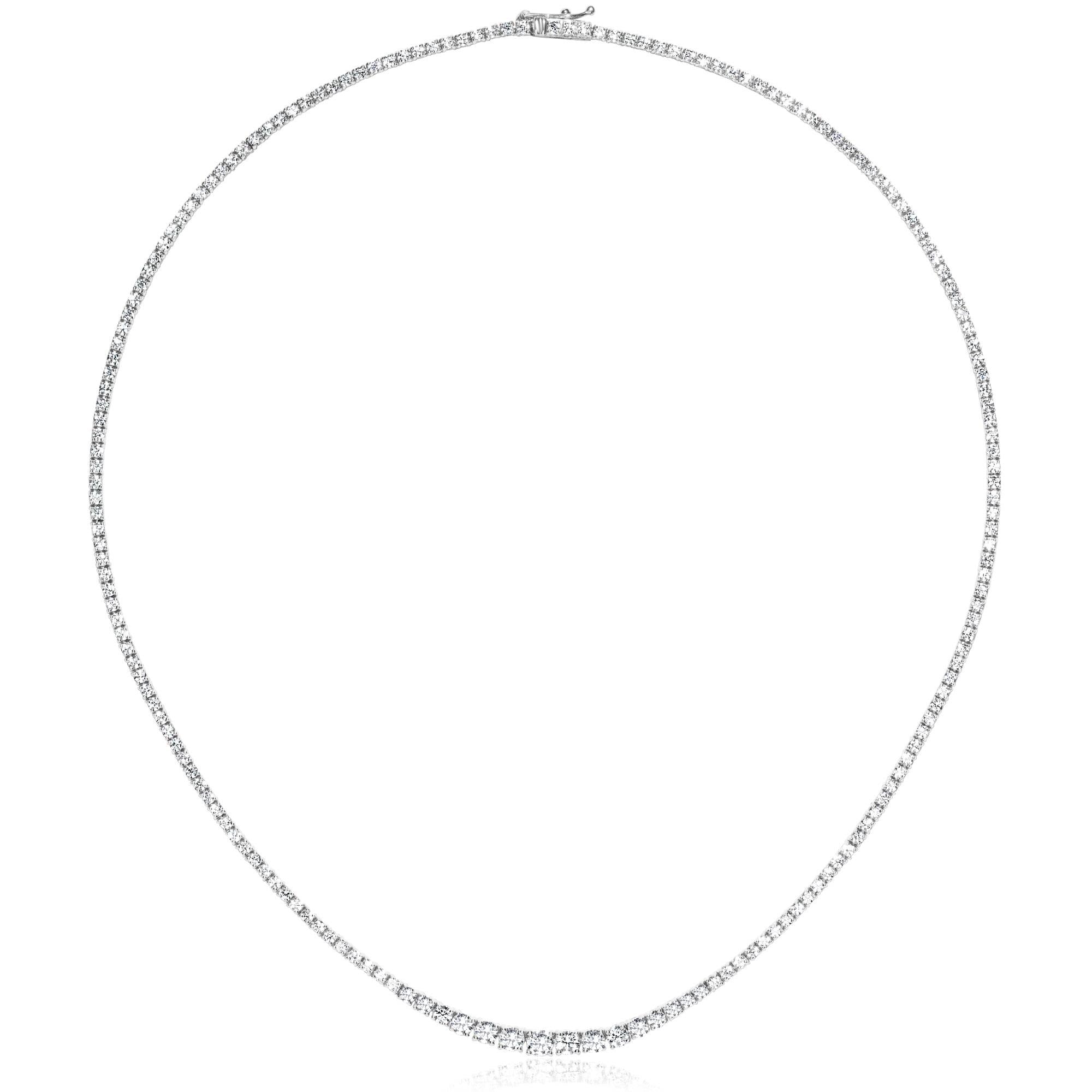 Modern Diamond Riviere Necklace 5cts 18ct Gold